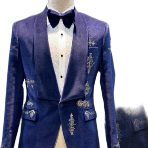 men's light grey peacoat or double-breasted jacket.